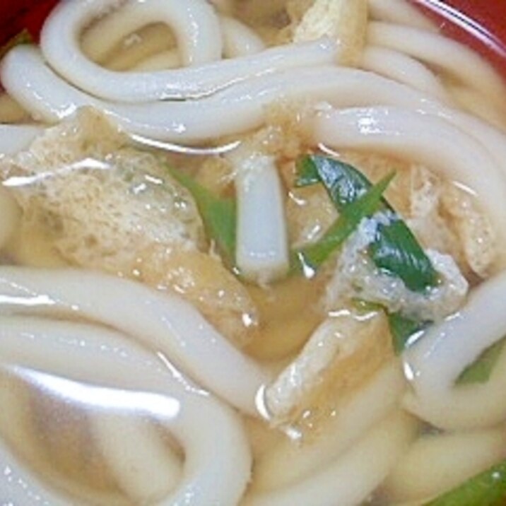 油揚げとねぎのすだち風味うどん